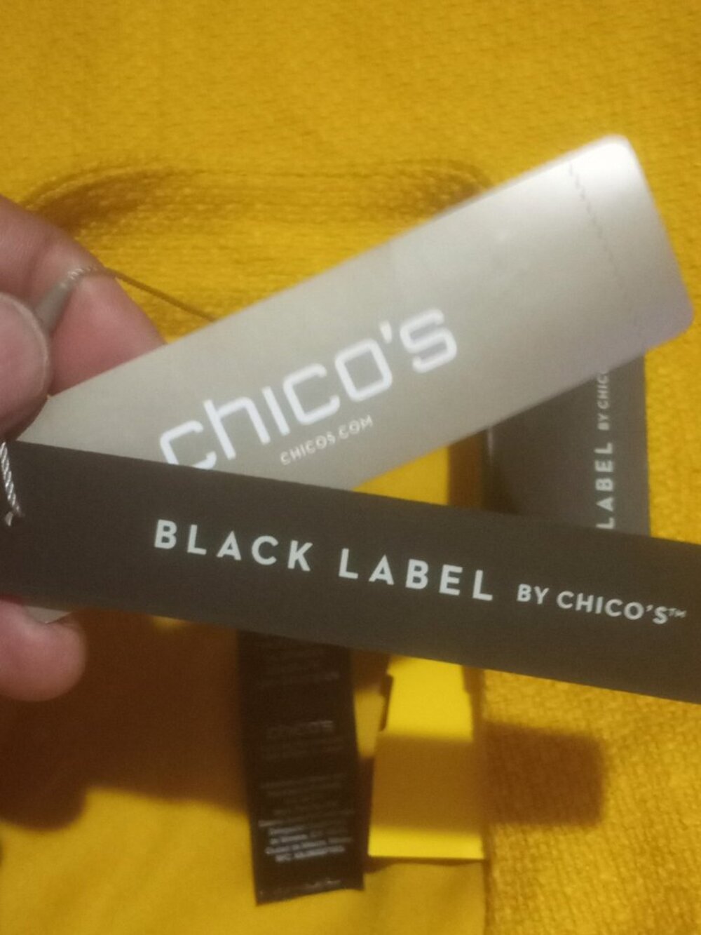 NWT Chico's Black Label Sz 2 Thick Gold Tweed Skirt Pockets Elastic Waist Lined - Picture 3 of 13